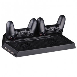 PS4 Cooling Station Vertical Stand with 2 Controller Charging Dock and USB Hub