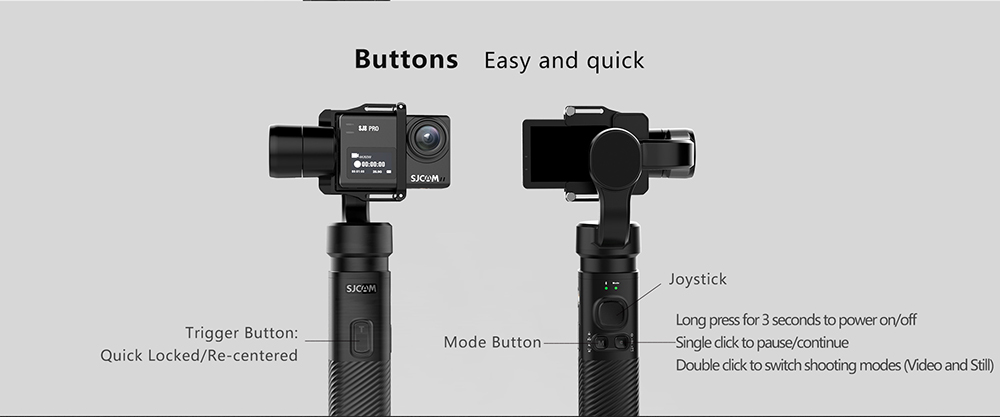 Original SJCAM SJ - GIMBAL 2 3-axis Handheld Gimbal Stabilizer for Action Cameras 