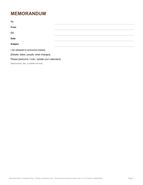 Preview of the first page of Announcement (DOCX/PDF)