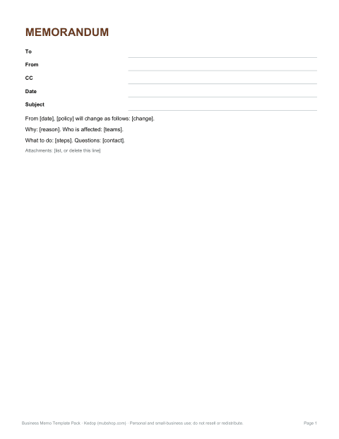 Preview of the first page of Policy update (DOCX/PDF)